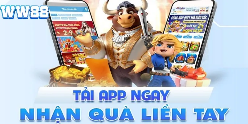 Khuyến mãi WW88 hấp dẫn sau khi hoàn thành tải app